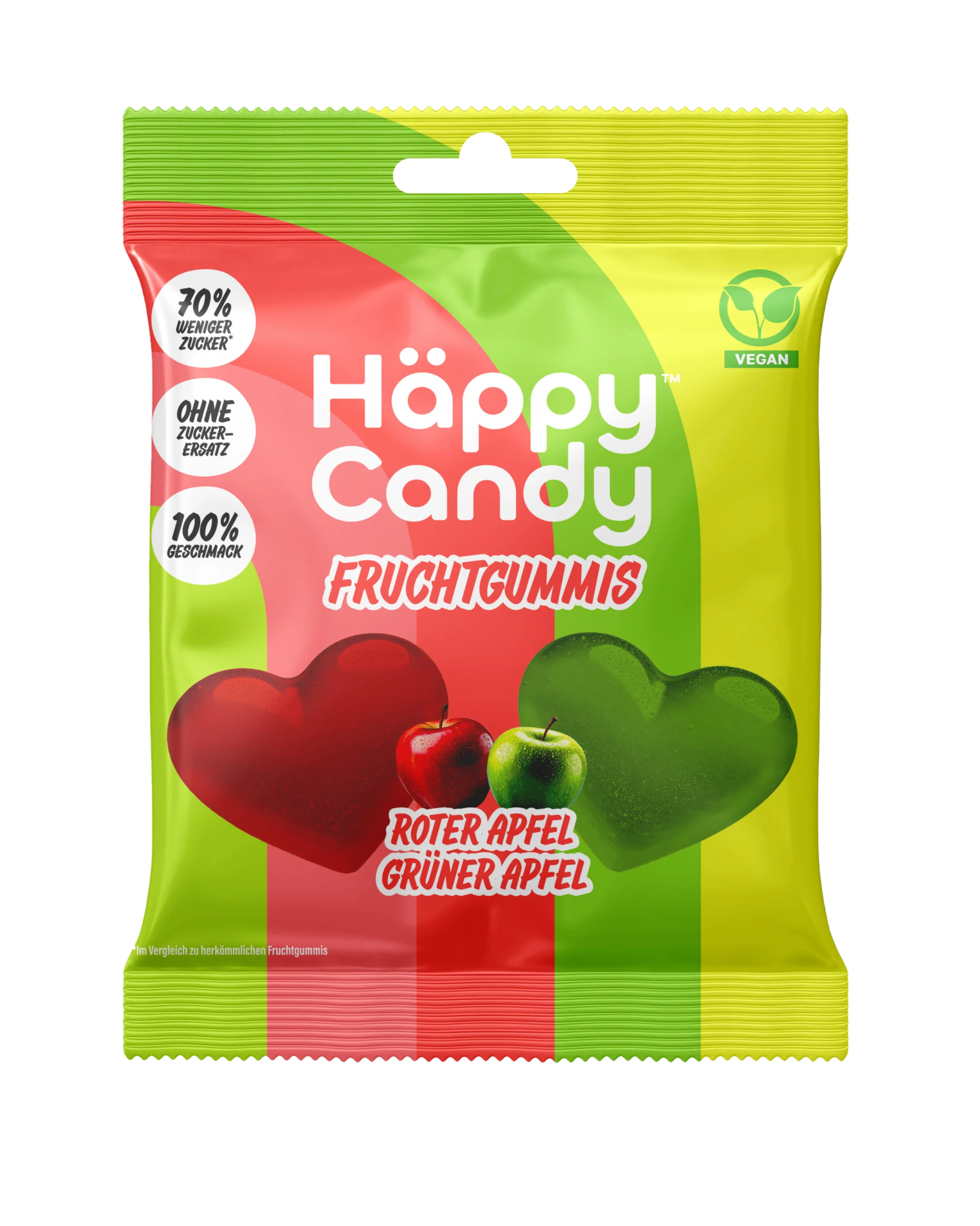 Häppy Candy - Vegane Fruchtgummis Grüner & Roter Apfel, 20x20g - Image 2