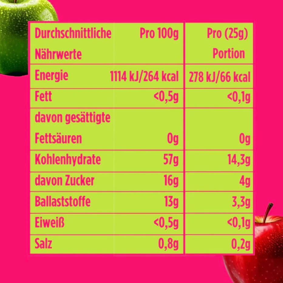 Häppy Candy - Vegane Fruchtgummis Grüner & Roter Apfel, 20x20g - Image 4