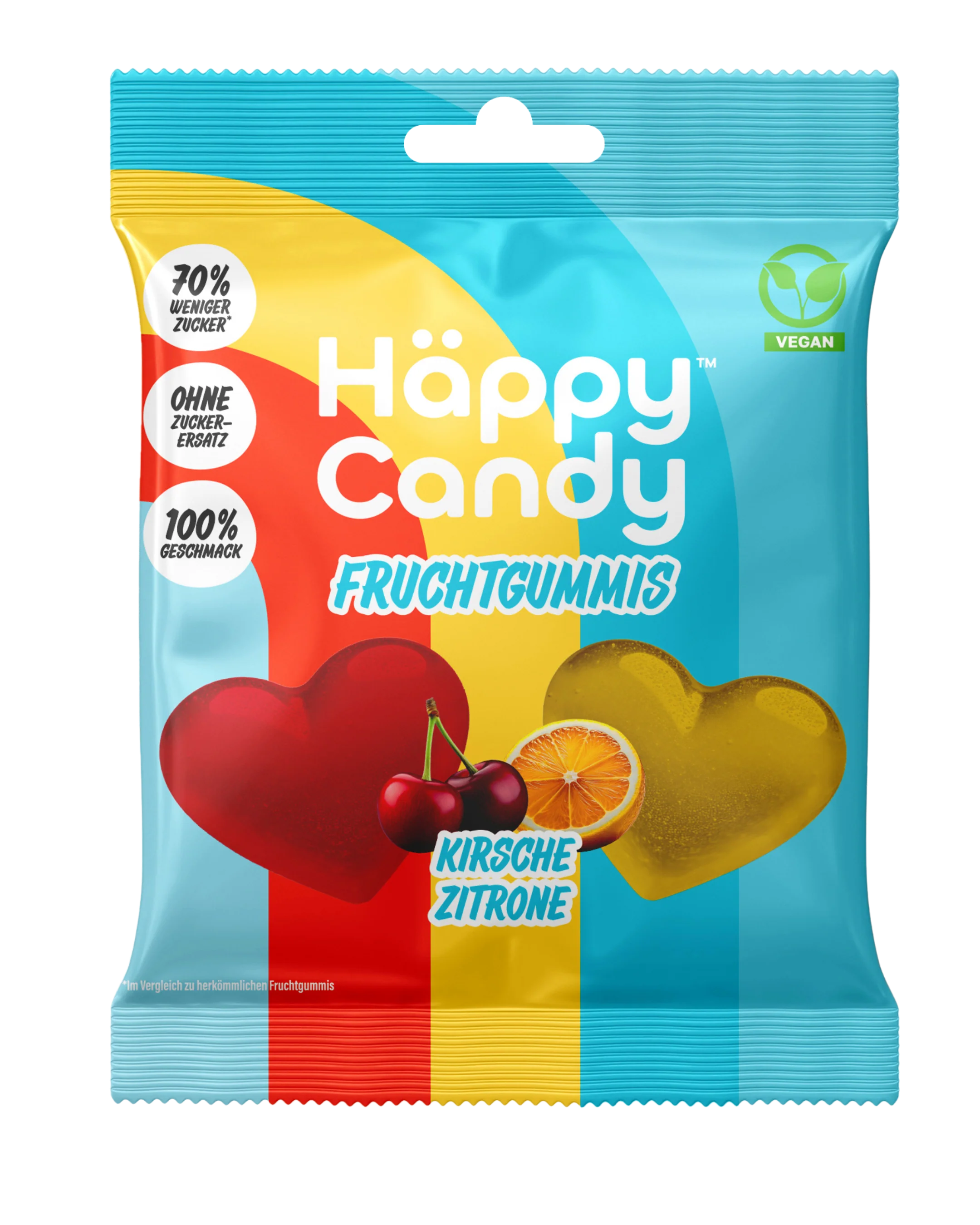 Häppy Candy - Vegane Fruchtgummis Kirsche & Zitrone, 20g