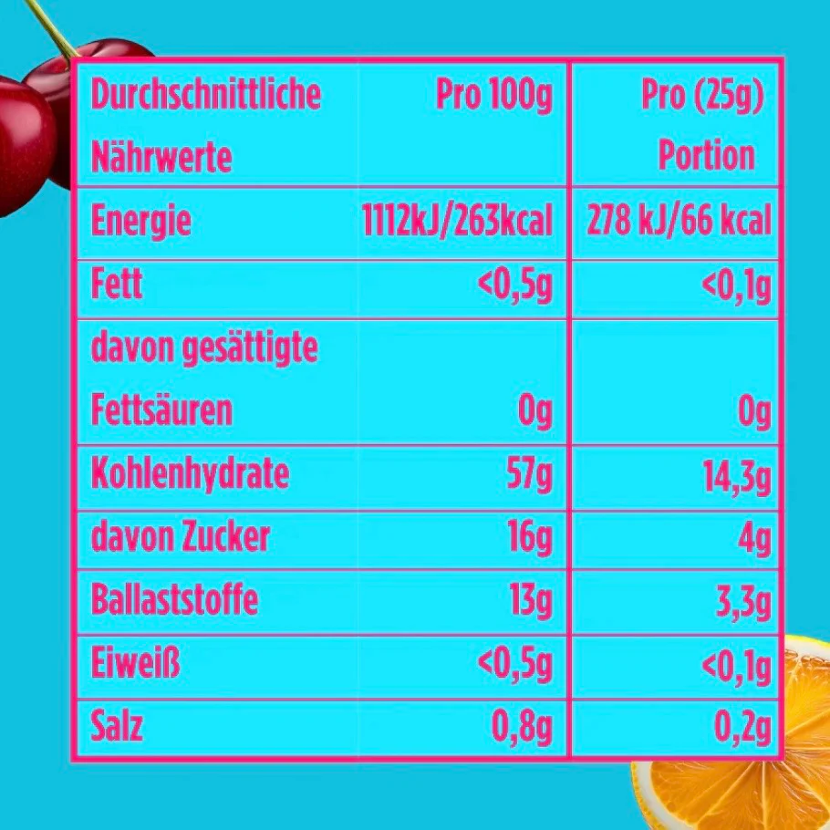 Häppy Candy - Vegane Fruchtgummis Kirsche & Zitrone, 20g - Image 3